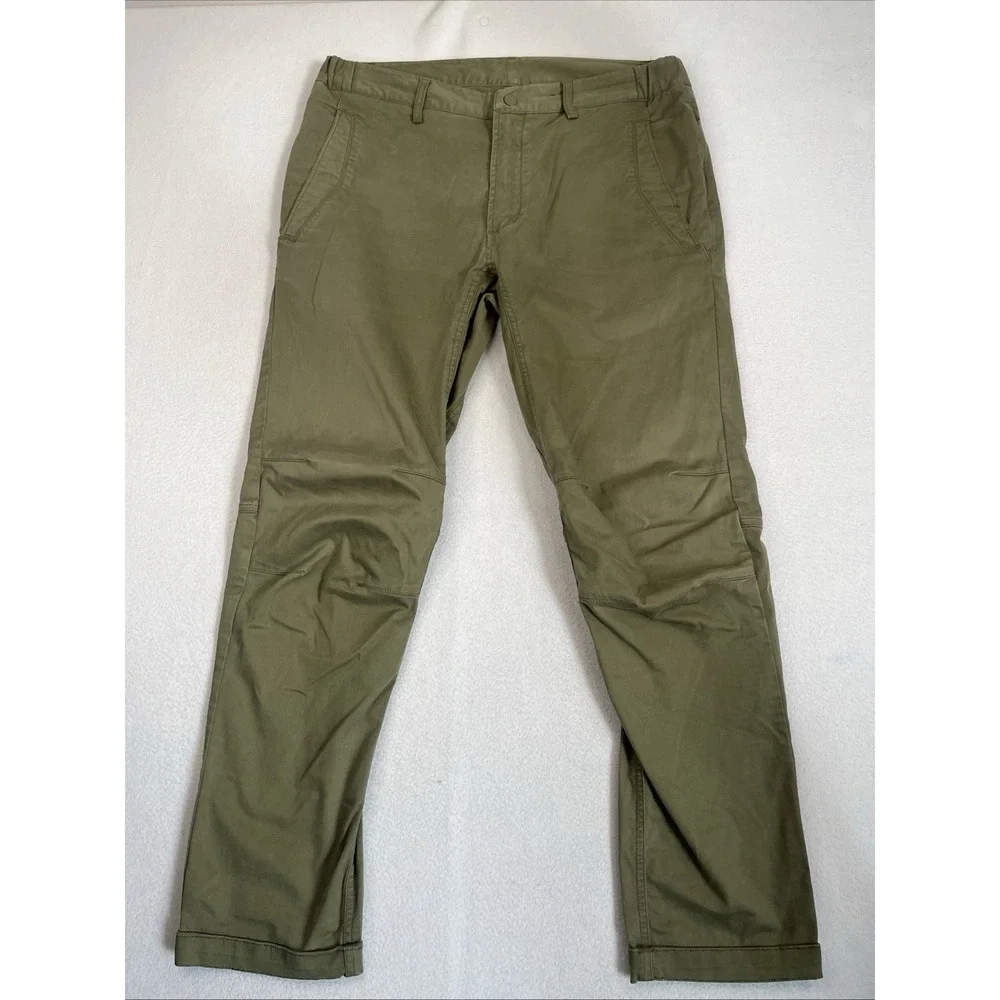 Maharishi Olive Green Cotton Army Chino Pants Mens Large 32x28 Straight Leg